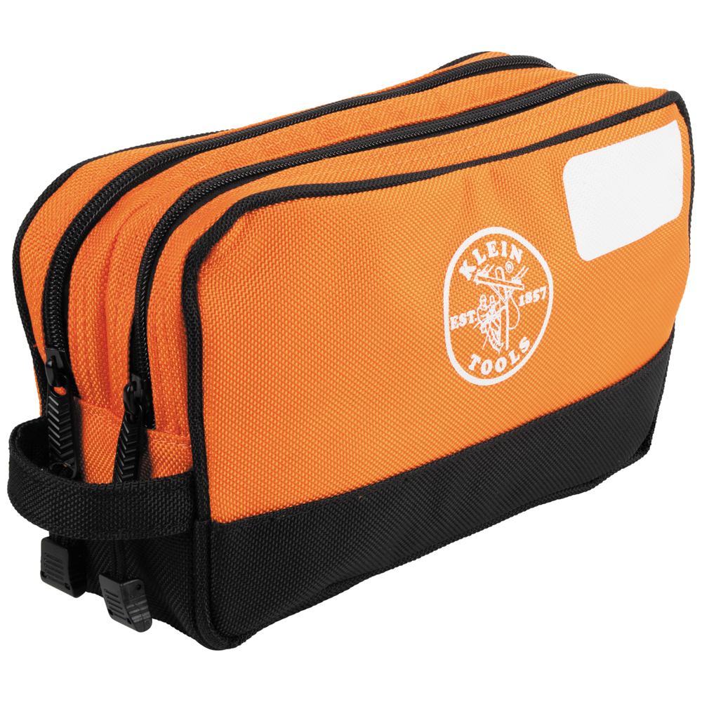Klein Double Zipper Bag, 10 x 6-Inch, Orange (55582)