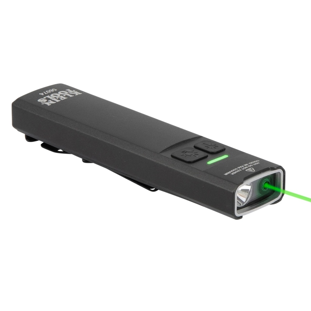 Klein Rechargeable Slim-Profile LED Pocket Flashlight with Laser (56074)