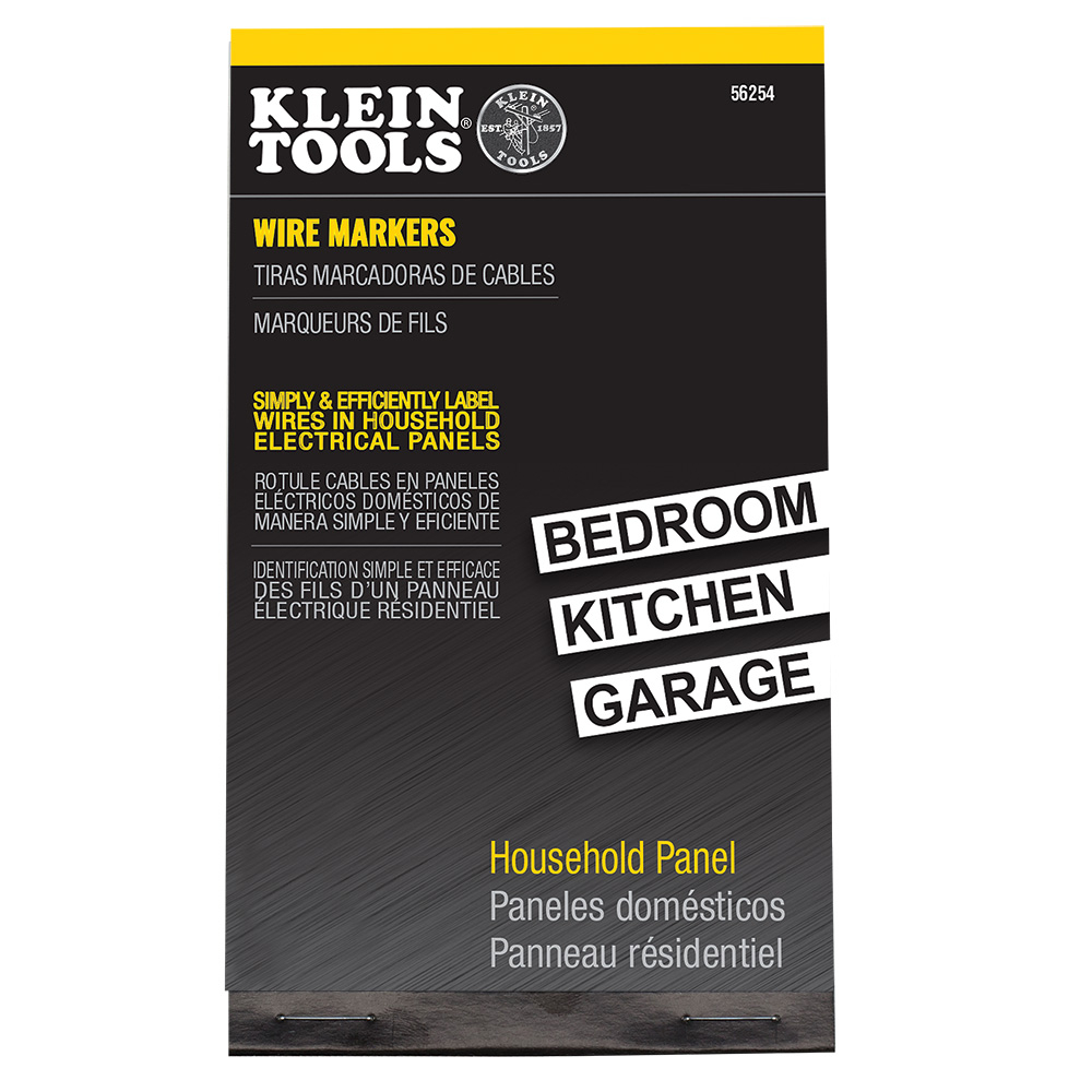Klein Wire Marker Book, Household Electrical Panel (56254)
