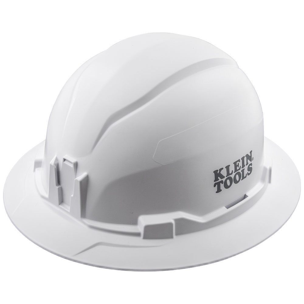 Klein Hard Hat, Non-Vented, Full Brim Style, White (60400)
