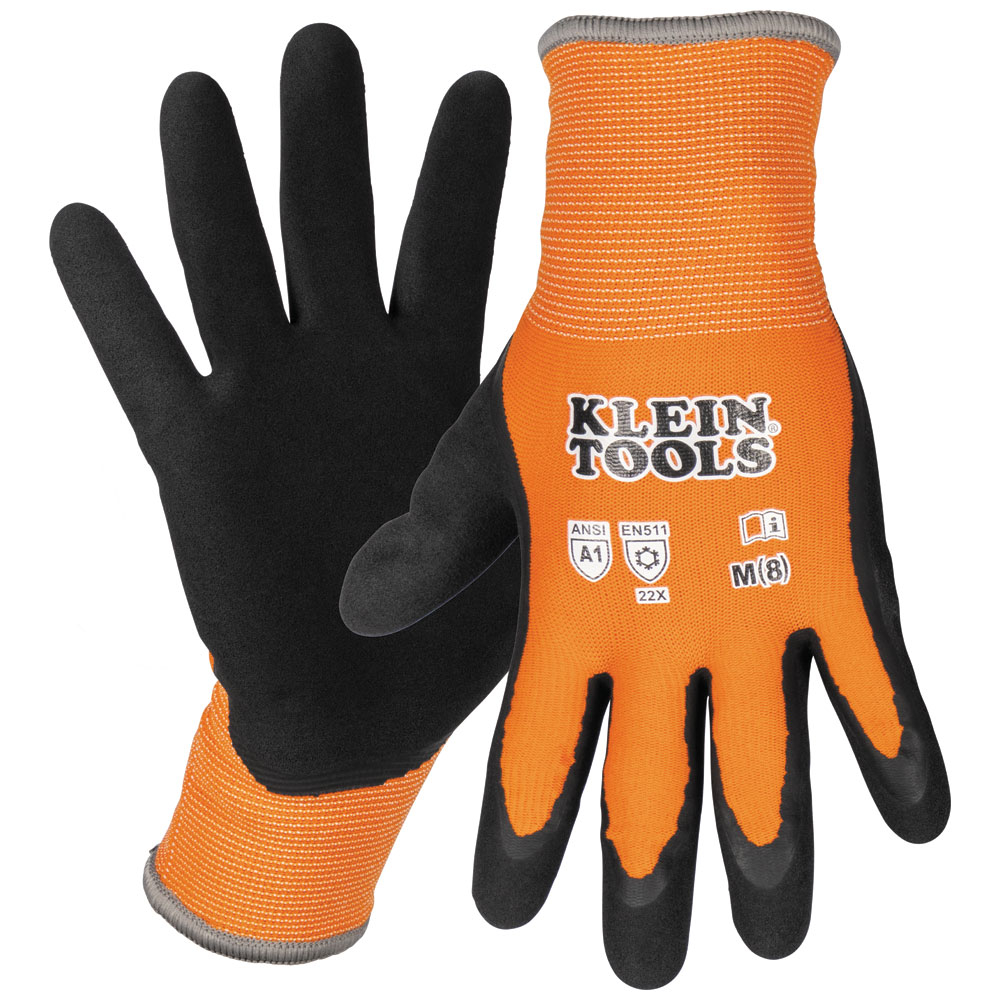 Klein Winter Knit Dipped Gloves, Cut Level A1, Touchscreen