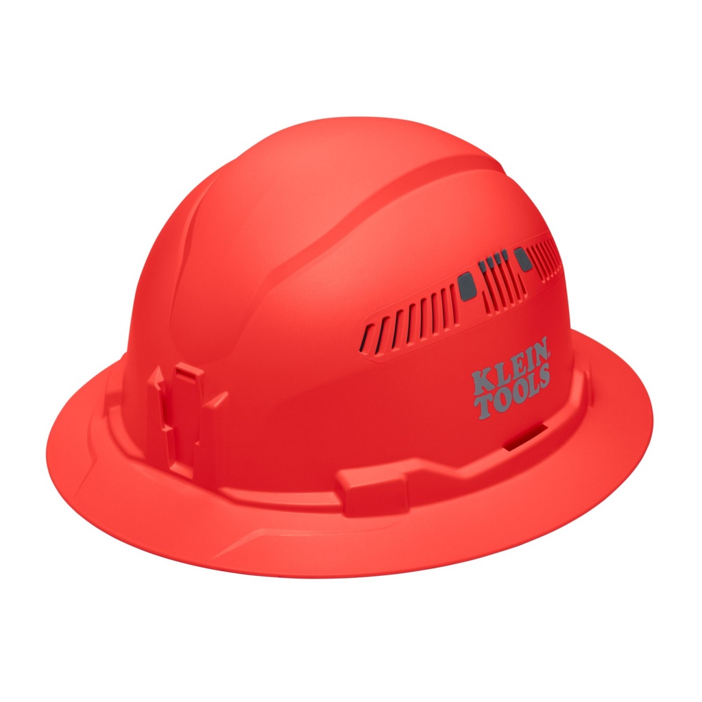 Klein Hard Hat, Vented, Full Brim Style, Orange (60861BR)