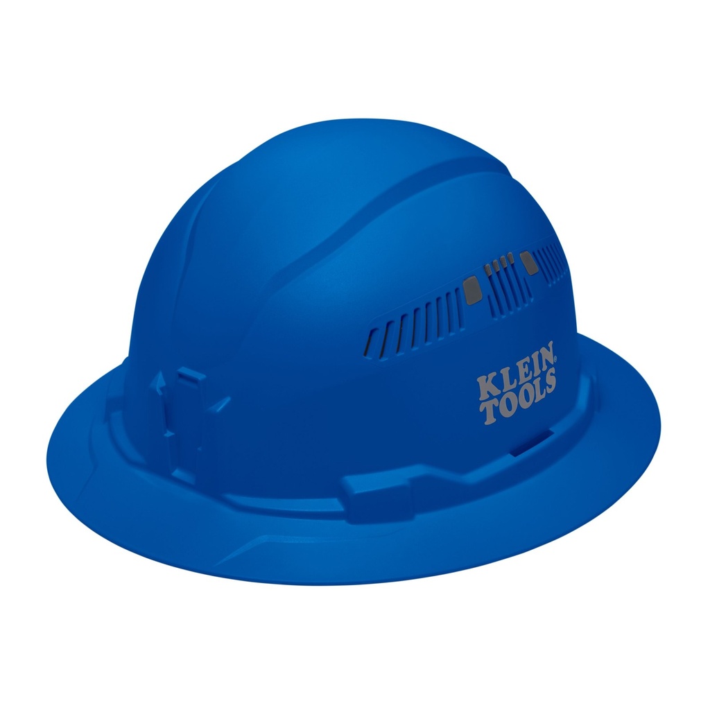 Klein Hard Hat, Vented, Full Brim Style, Blue (60871BR)
