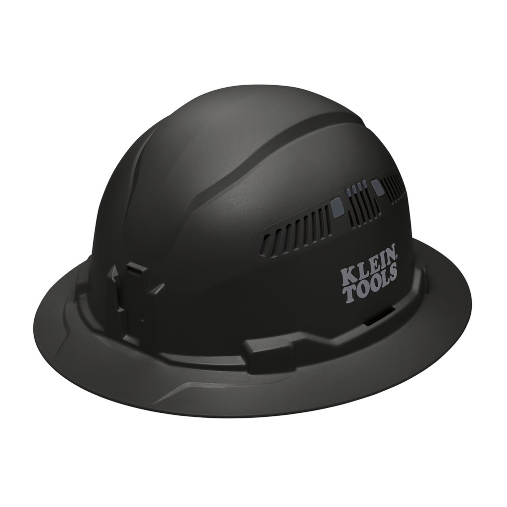 Klein Hard Hat, Vented, Full Brim Style, Black (60961)