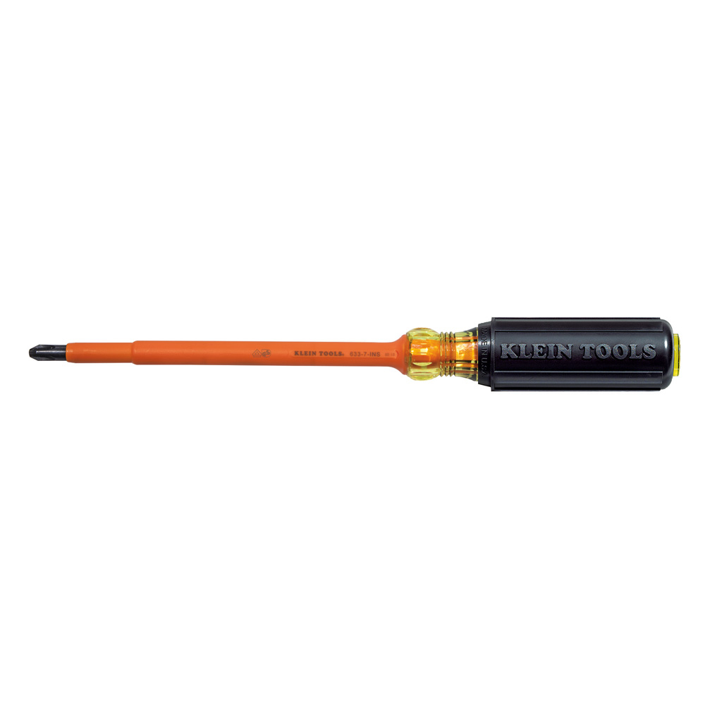 Klein Insulated Screwdriver, #3 Phillips, 7-Inch Round Shank (6337INS)