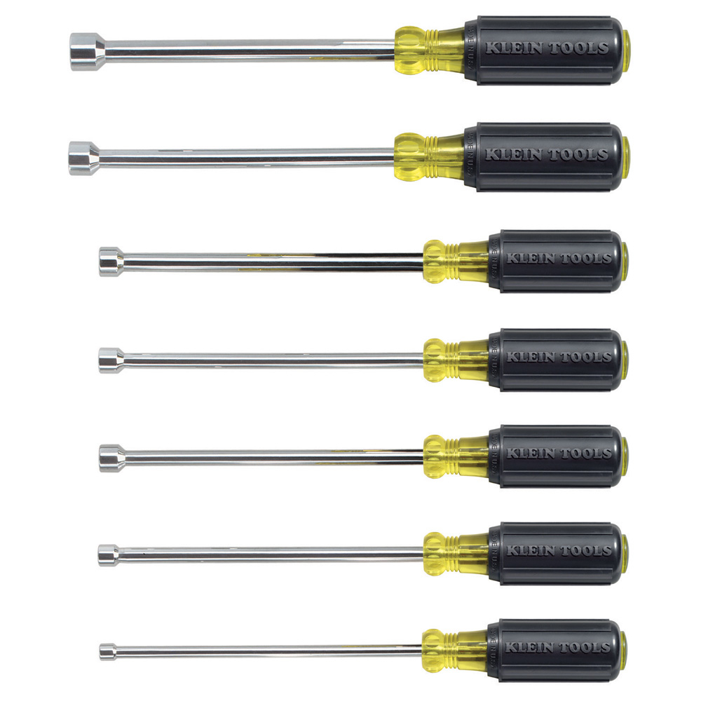 Klein Nut Driver Set, 6-Inch Shafts, 7-Piece (647)