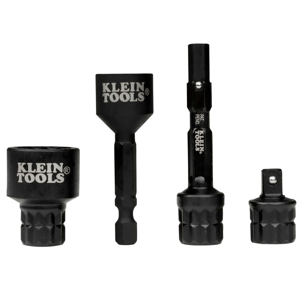 Klein KNECT™ 1/4-Inch Drive (S) Impact Socket Adapter Set (65KADPS)