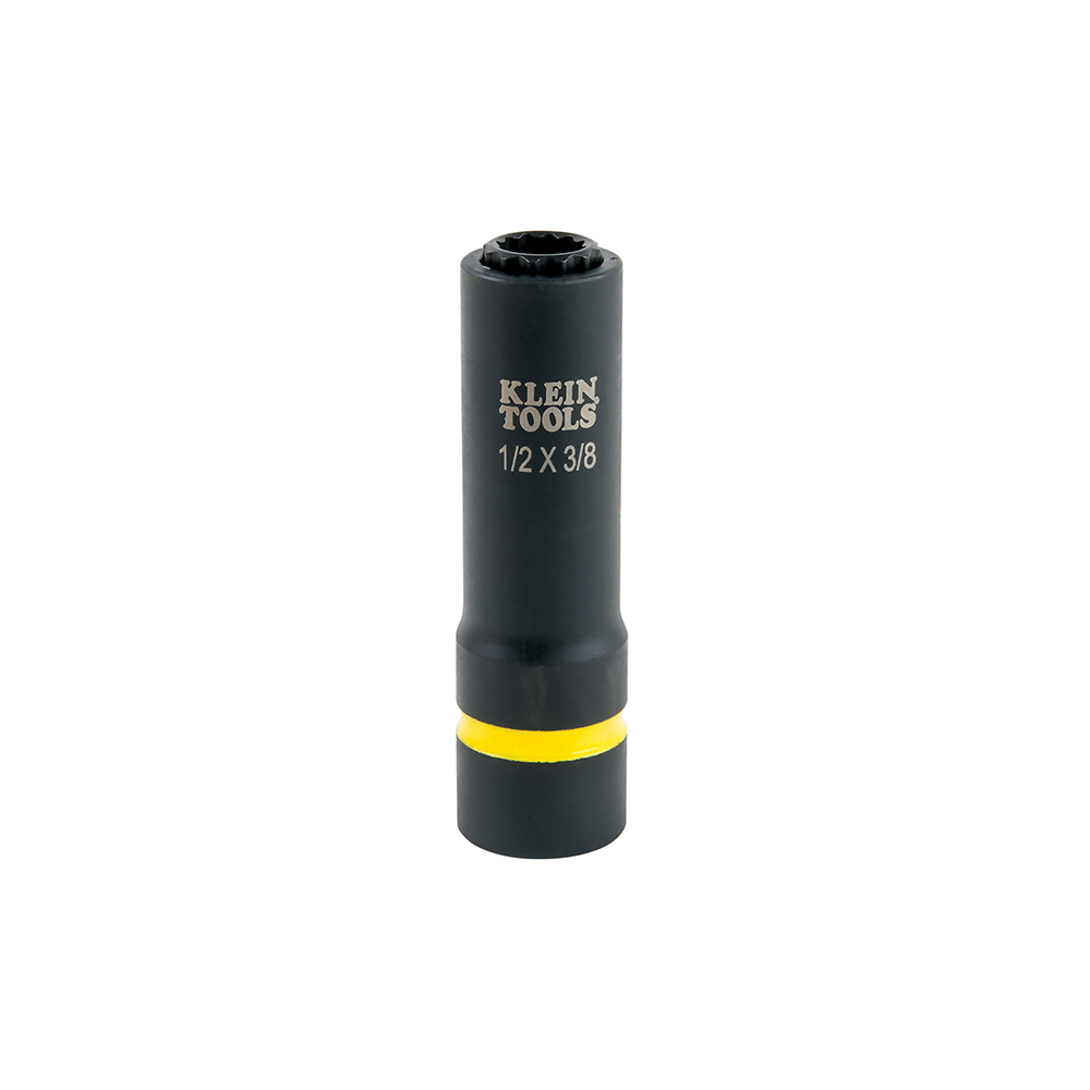 Klein 2-in-1 Impact Socket, 12-PT, 1/2 and 3/8-Inch (66011)