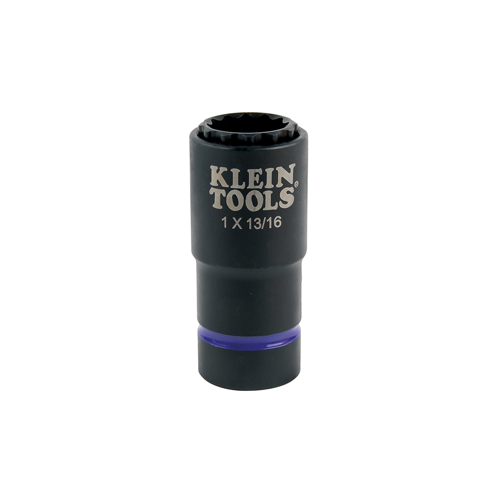 Klein 2-in-1 Impact Socket, 12-PT, 1 and 13/16-Inch, 1/2-Inch Drive (66015)