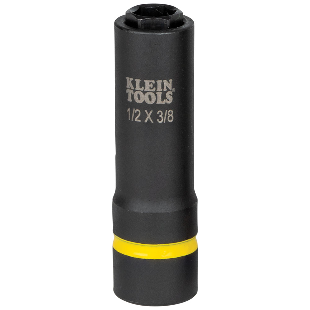 Klein 2-in-1 Impact Socket, 6-PT, 1/2 and 3/8-Inch (66061)