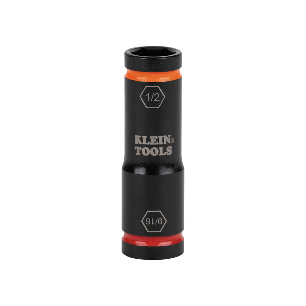 Klein Flip Impact Socket, 9/16 and 1/2-Inch (66076)