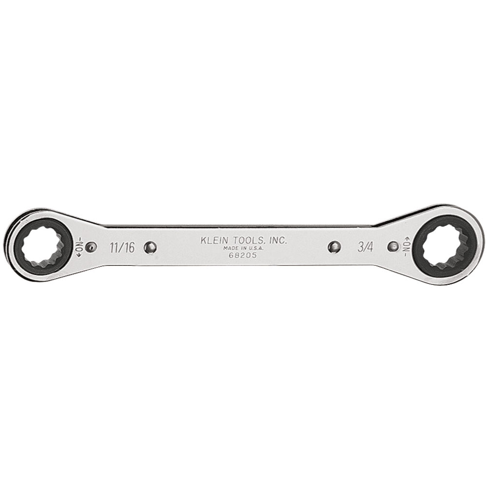 Klein Ratcheting Box Wrench 11/16 x 3/4-Inch (68205)