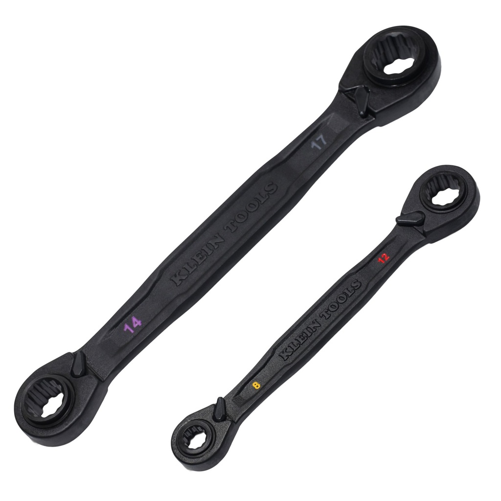 Klein 4-in-1 Ratcheting Wrench Set, Metric, 2-Piece (68216M)
