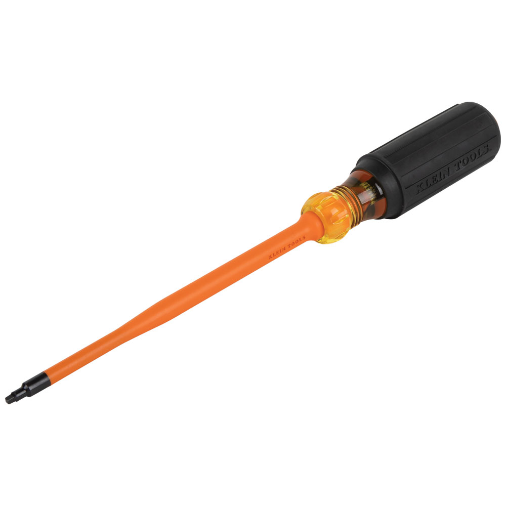 Klein Slim-Tip 1000V Insulated Screwdriver, #1 Square, 6-Inch Round Shank (6986INS)