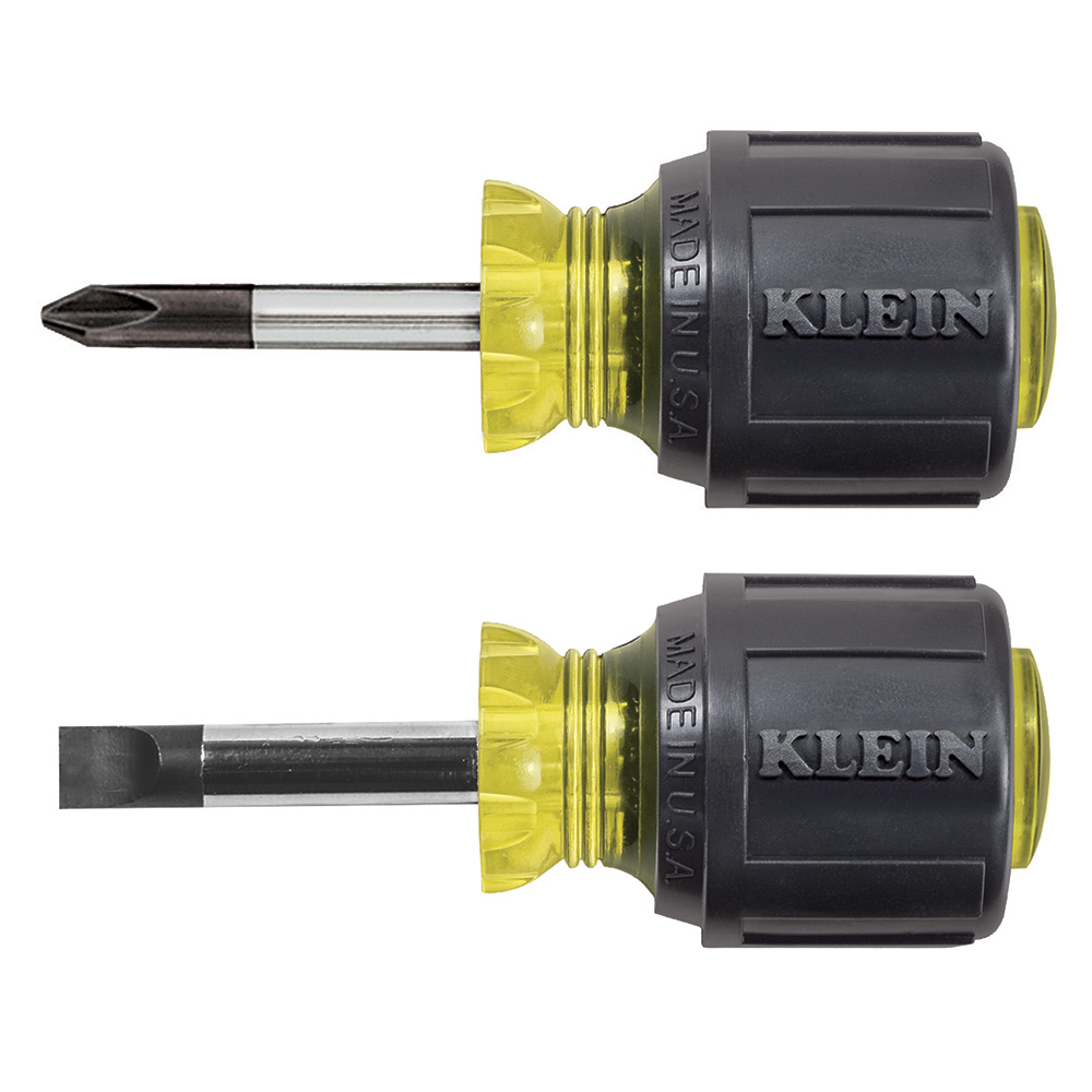 Klein Screwdriver Set, Stubby Slotted and Phillips, 2-Piece (85071)