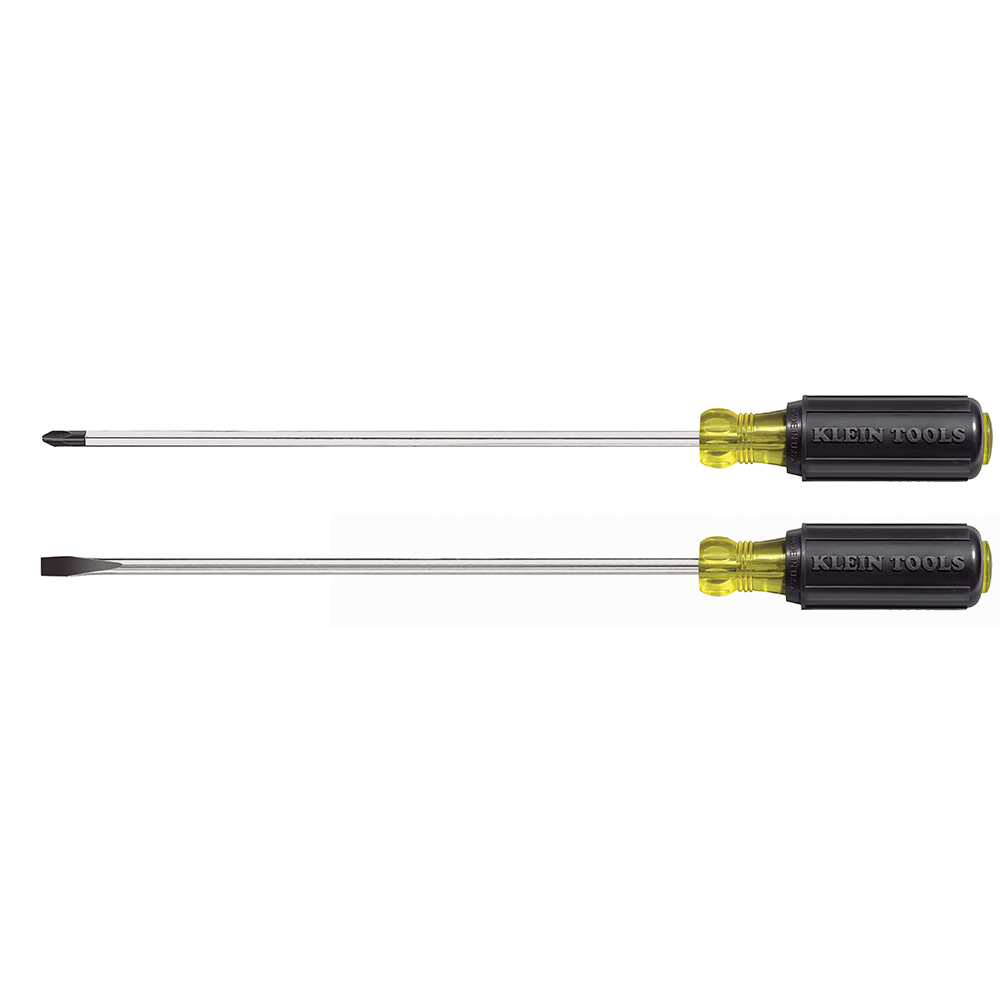 Klein Screwdriver Set, Long Blade Slotted and Phillips, 2-Piece (85072)