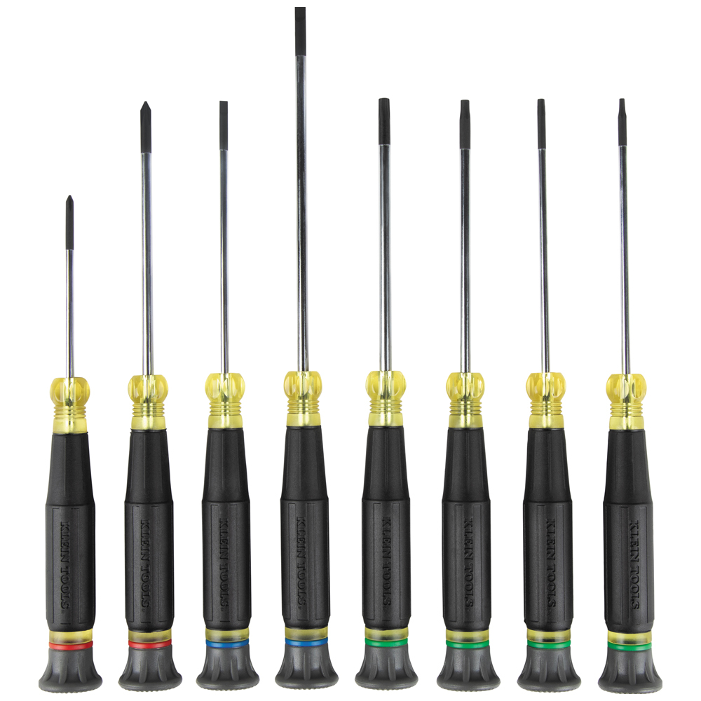 Klein Precision Screwdriver Set, Slotted, Phillips, and TORX® 8-Piece (85617)