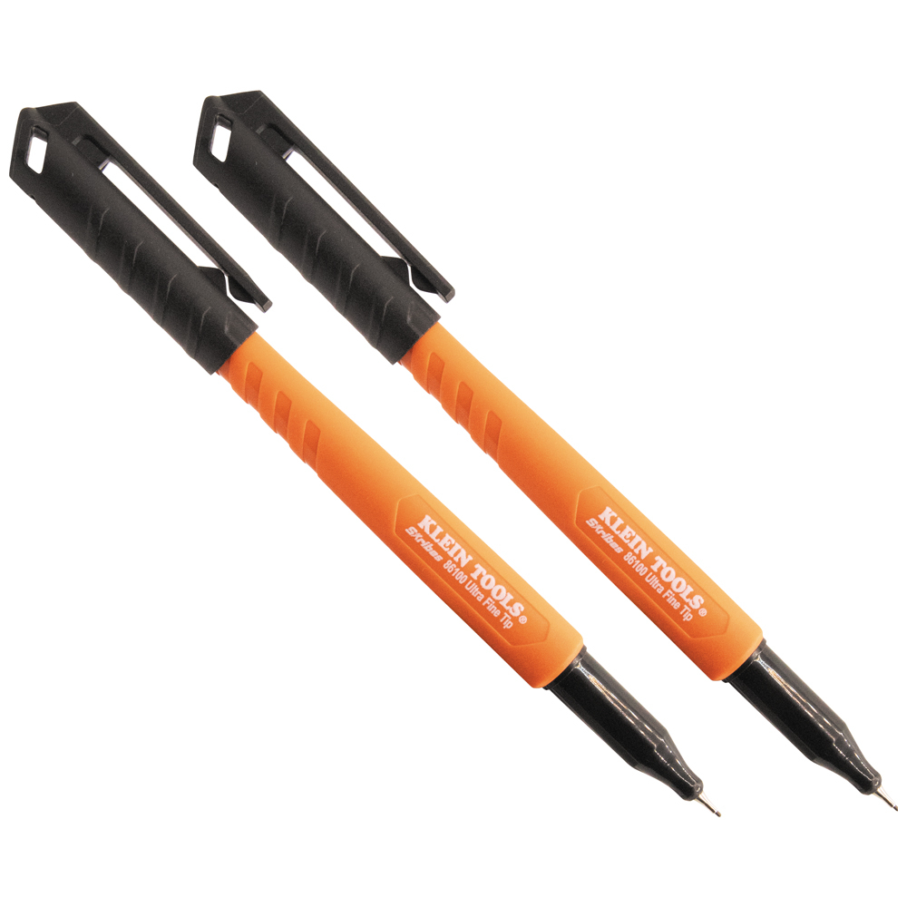 Klein Skribes™ Ultra Fine Tip Permanent Markers, Black, 2-Pack (861002)