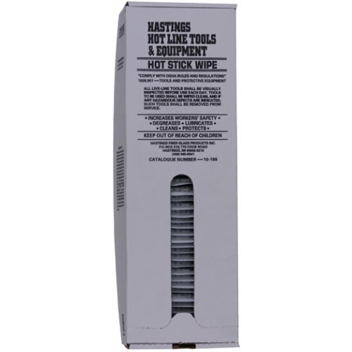 Hastings 10-188 50 ea Hot Stick Wipes in Dispenser Box