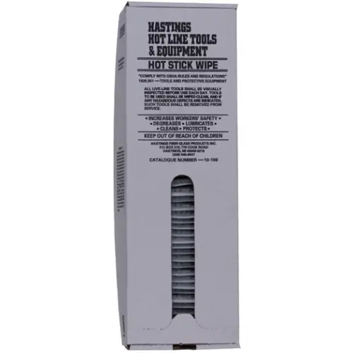 Hastings 10-188 Hot Stick Wipes, 50 Wipes Per Box