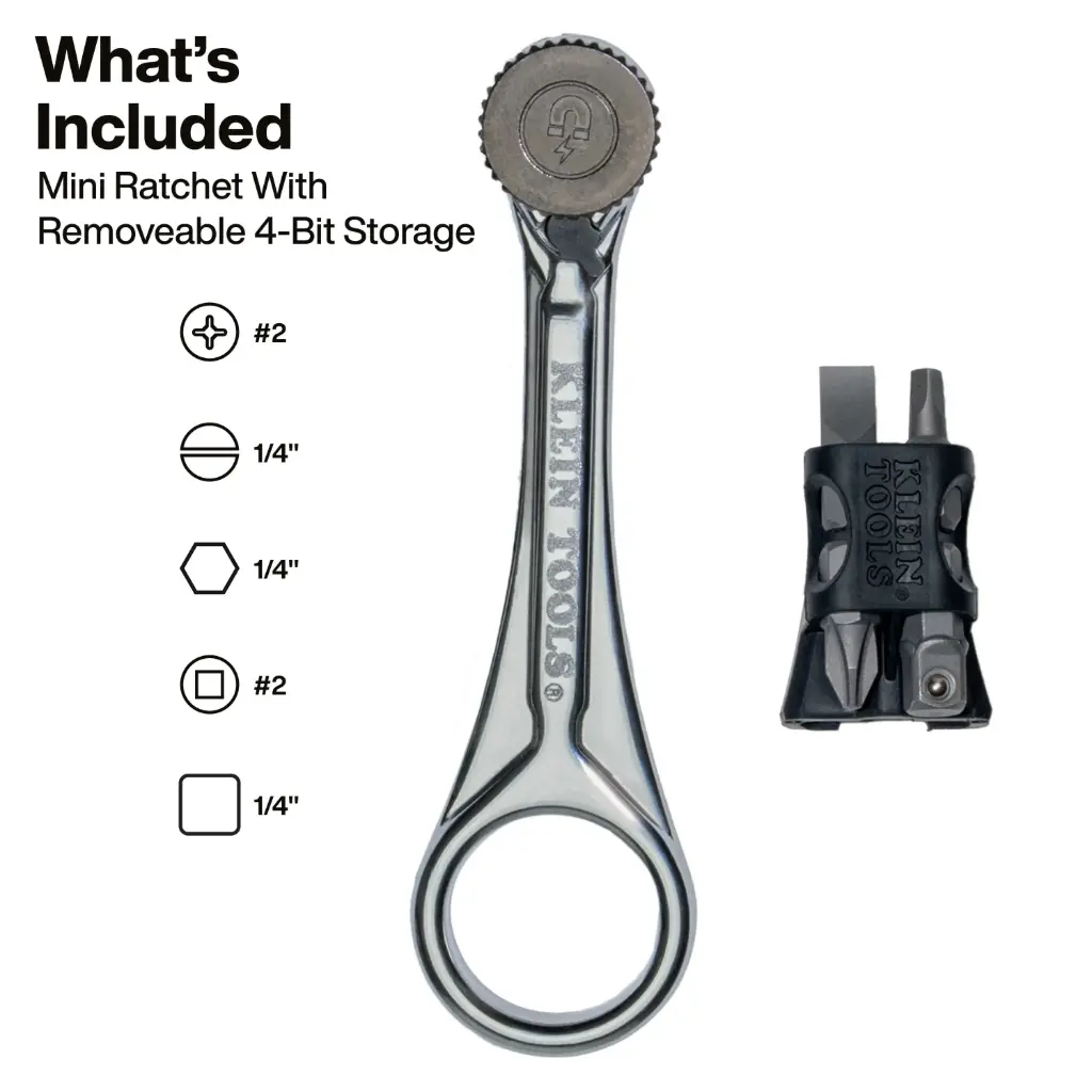 Klein Slim-Profile Magnetic Mini Ratchet (65200MAG)