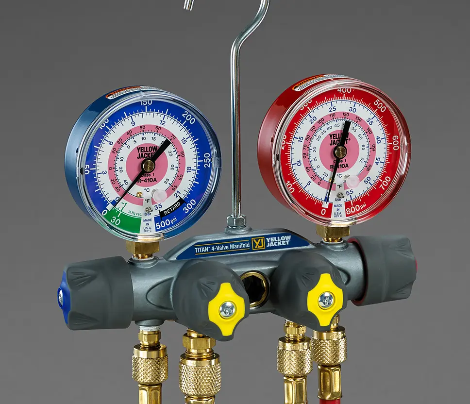 Yellow Jacket 46014 BRUTE II® Test and Charging Manifold (°F and °C)