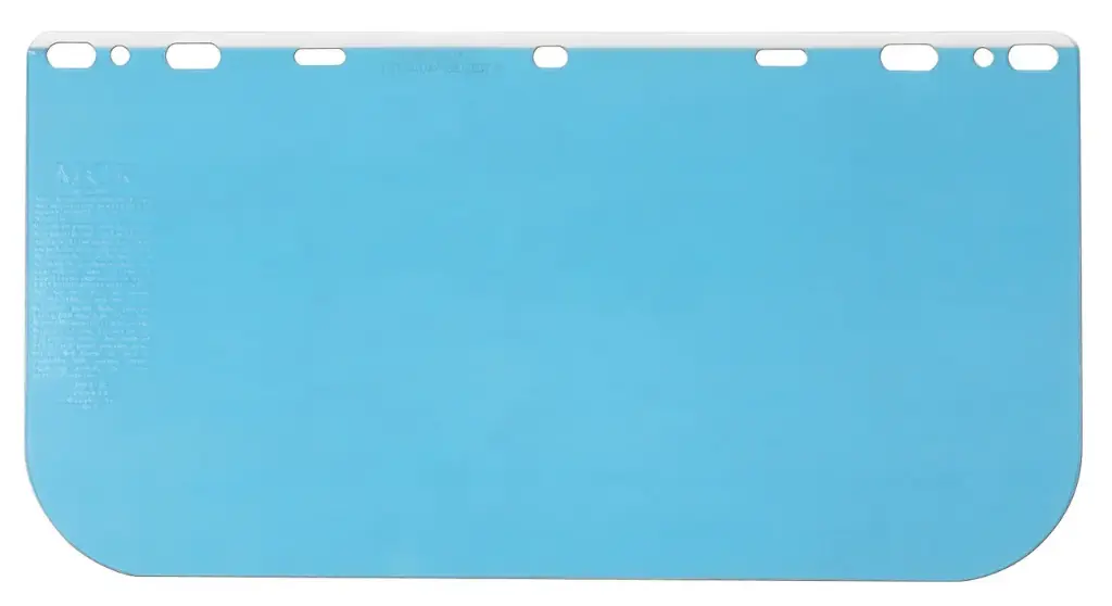 MCR Safety 181540 - Safety Face Shield - Universal Clear Impact Resistant Polycarbonate Material - 8 Inches x 16 Inches - .040 Inches Thick - Excellent for Splash Protection and Impact Resistance