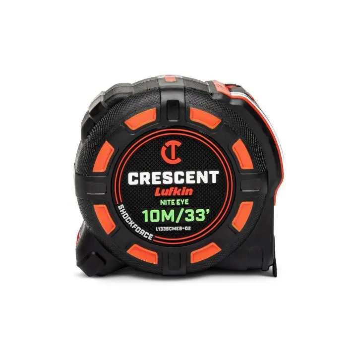Crescent Lufkin 1-1/4" x 10 M/33' Shockforce Nite Eye™ Tape Measure