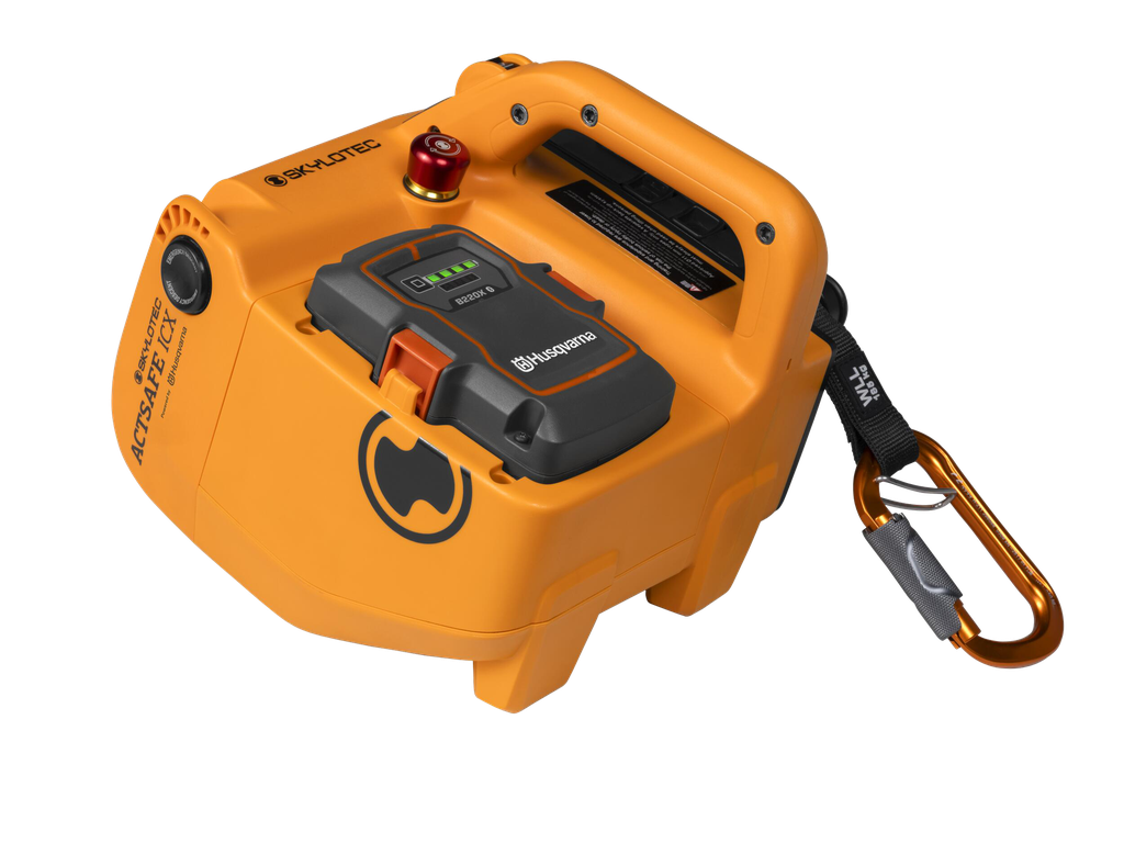 Skylotec ICX Power Ascender Kit with 1 Husqvarna Battery, Bluetooth Remote, Charger, Carabiner and Transport Case (POA-030)