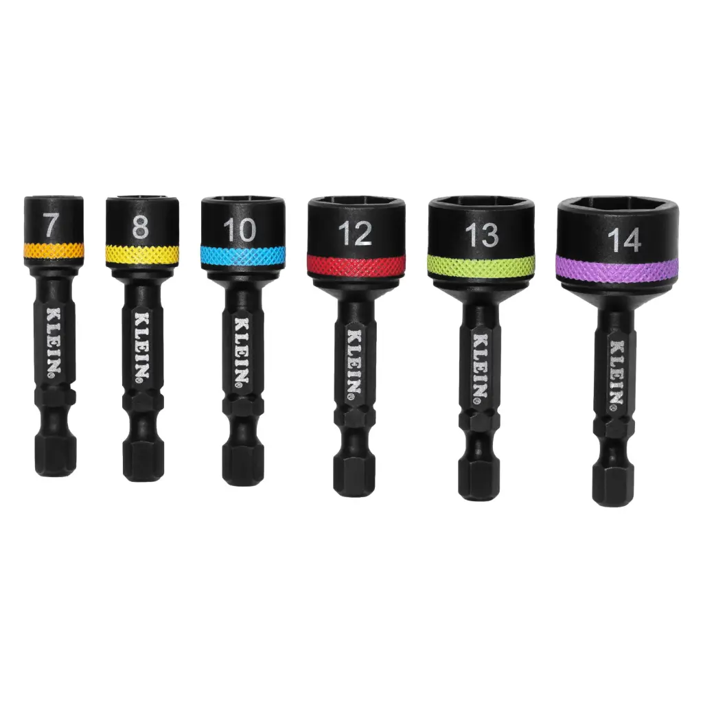 Klein Magnetic Nut Setters 2" 6-Pc Metric (32926SM)