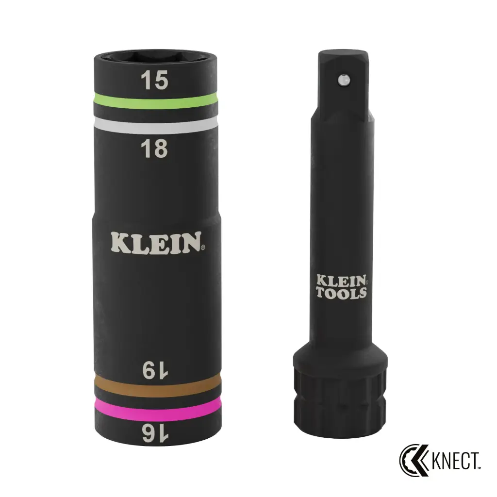 Klein KNECT™ Quad-4 Socket, Metric, 2-Pc (6513MQS)