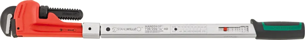 Stahlwille Pipe Wrench Torque Wrench MANOSKOP® 730/20Q 14" HD 40-270 Nm (50184101)