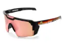 Future Tech Sunglasses: Side Stripe Red Customs (Rose Gold Lens) Z87+