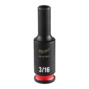 Milwaukee 49-66-6011 SHOCKWAVE™ Impact Duty 1/4" Drive 3/16" Deep 6 Point Socket