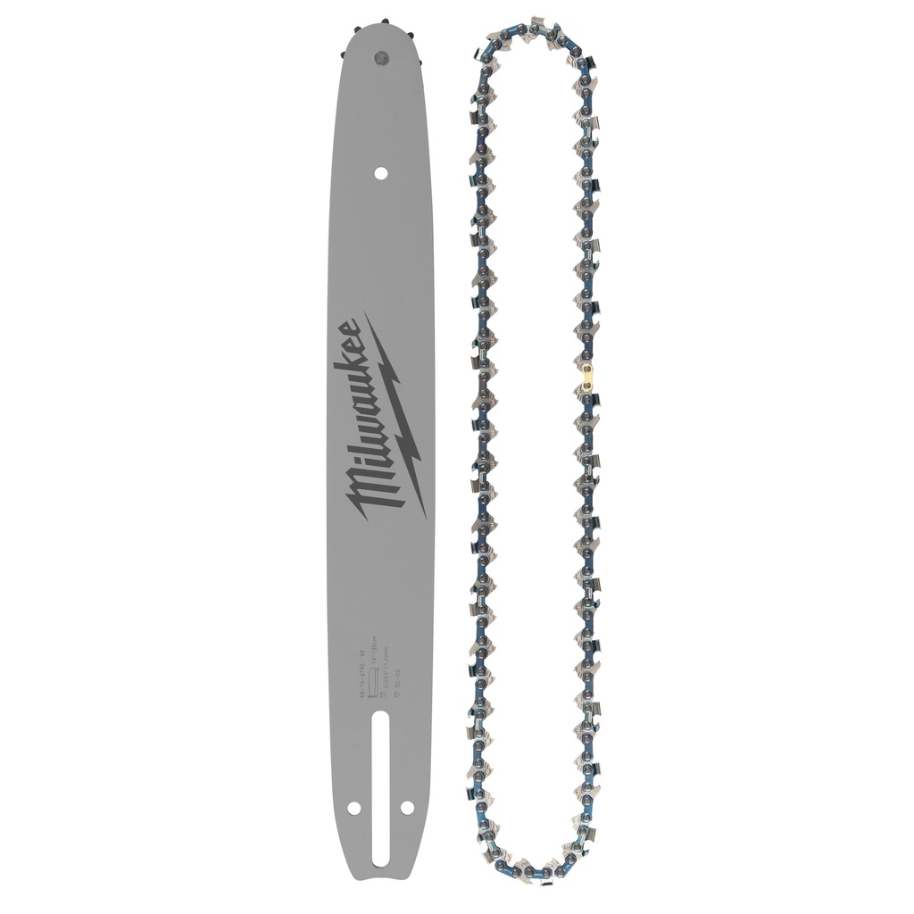 Milwaukee 49-16-2831 16" 3/8" Low Profile Pitch .050" Gauge Saw Chain and Guide Bar Combo Set