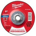 Milwaukee 49-94-0617 5" x 1/4" x 5/8"-11 Performance+ Metal Grinding Wheel - Type 27