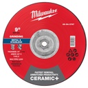 Milwaukee 49-94-0747 9" x 1/4" x 5/8"-11 Ceramic+ Metal Grinding Wheel - Type 27