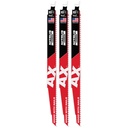 Milwaukee 48-00-7353 12" 5 TPI AX™ w/NITRUS™ Carbide Teeth SAWZALL® Blade for Wood with Nails 3PK