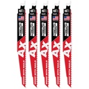 Milwaukee 48-00-7552 9" 5 TPI AX™ w/NITRUS™ Carbide Teeth SAWZALL® Blade for Wood with Nails 5PK