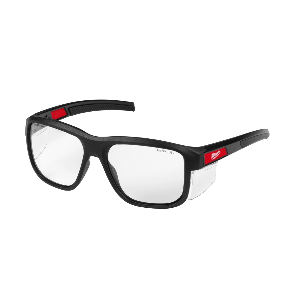 Milwaukee 48-73-2515 Full Frame Safety Glasses with Removable Side Shields – Clear Anti-Scratch Lenses