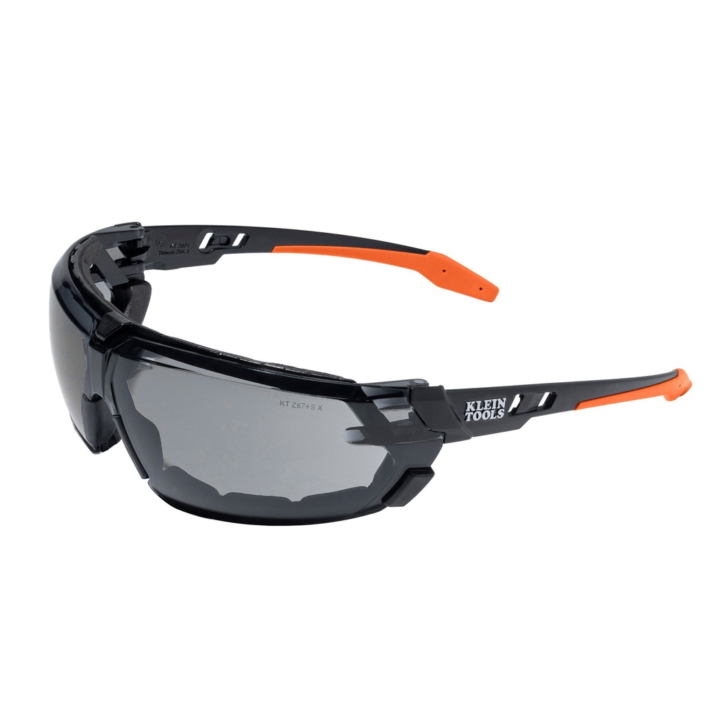 Klein Low-Profile Gasket Safety Glasses, Gray Lens (03609)