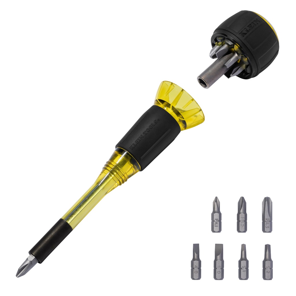 Klein 8-in-1 Tru-Grip Screwdriver with Stubby (32961A)