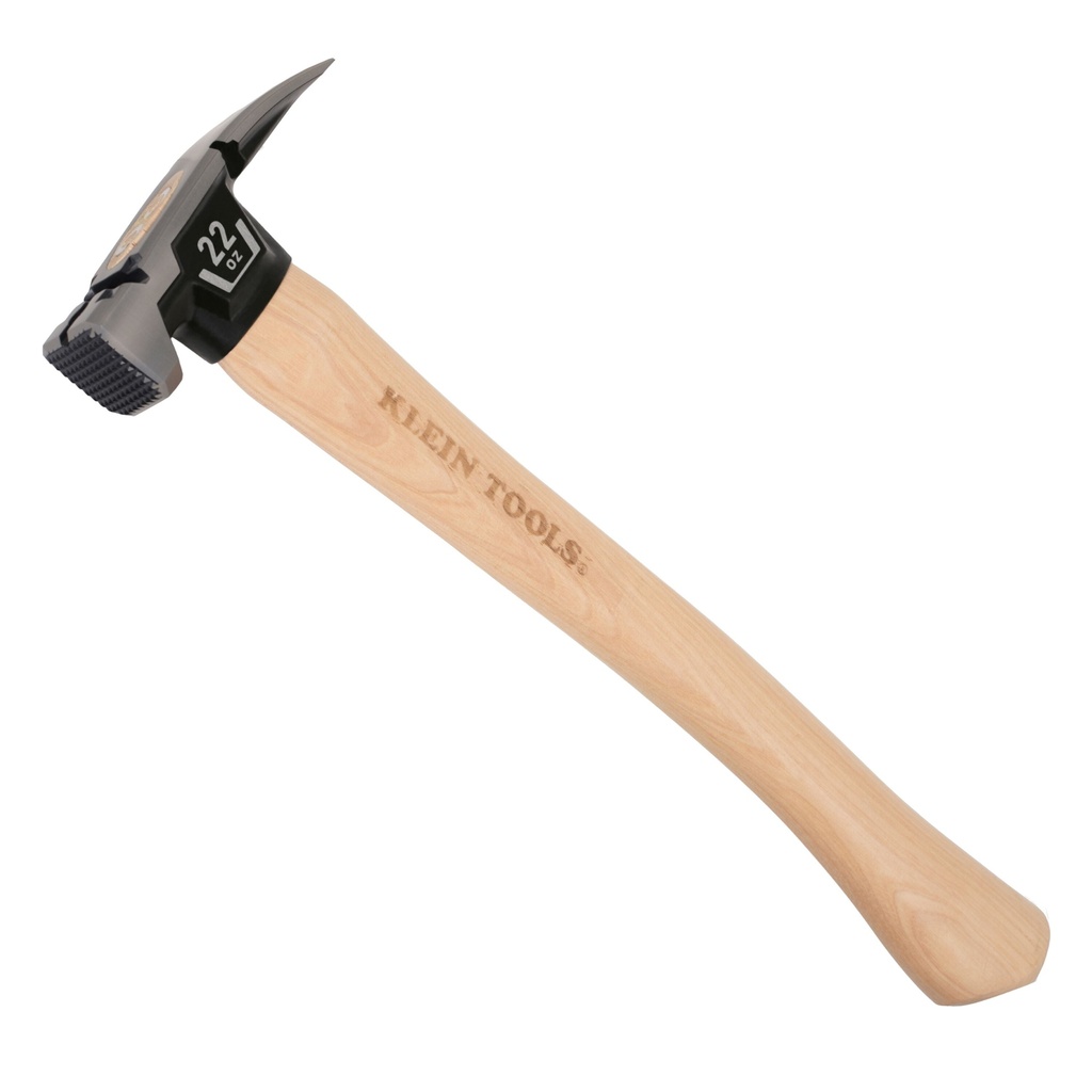 Klein Milled Face Hickory Handle Hammer, 22-Ounce (H80922H)