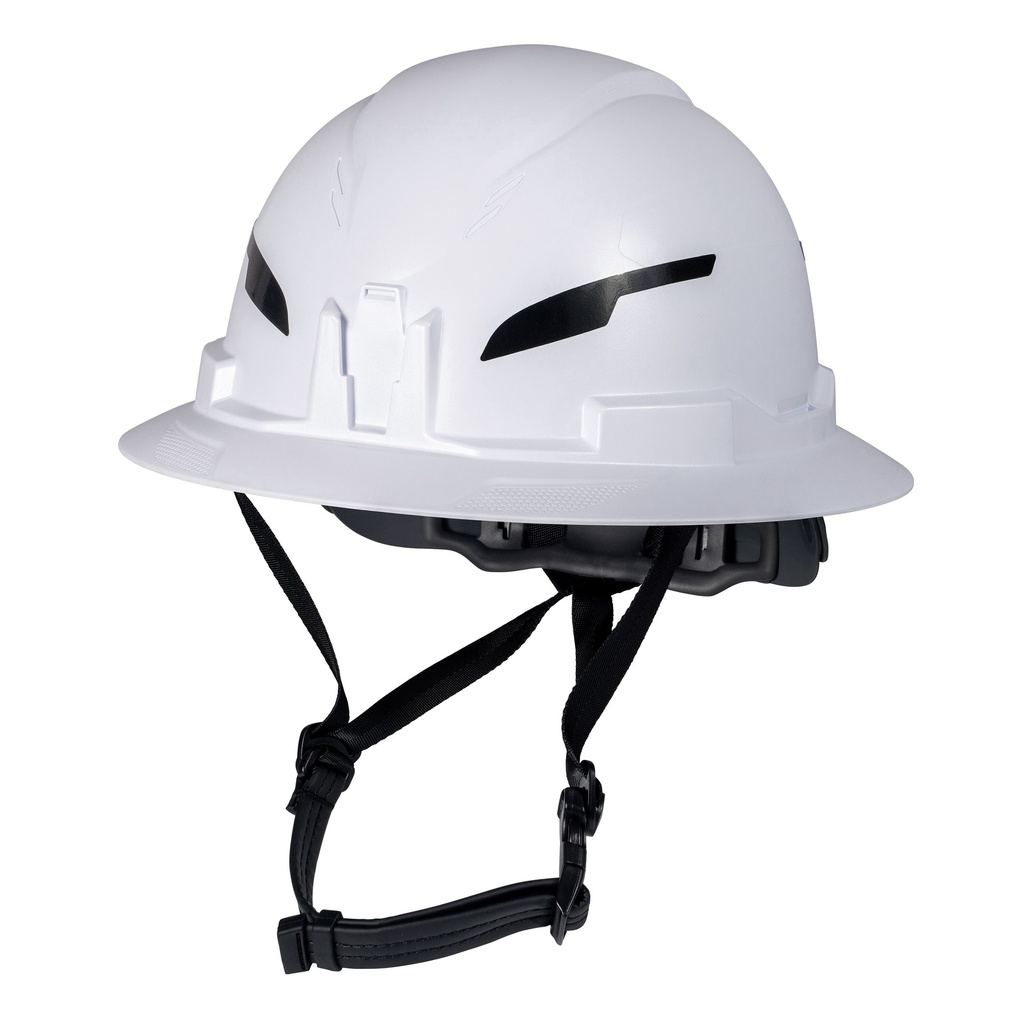 Klein Class E Type-2 Hard Hat, Non-Vented Full Brim, Strap, White, CAN ONLY (60400T2CND)