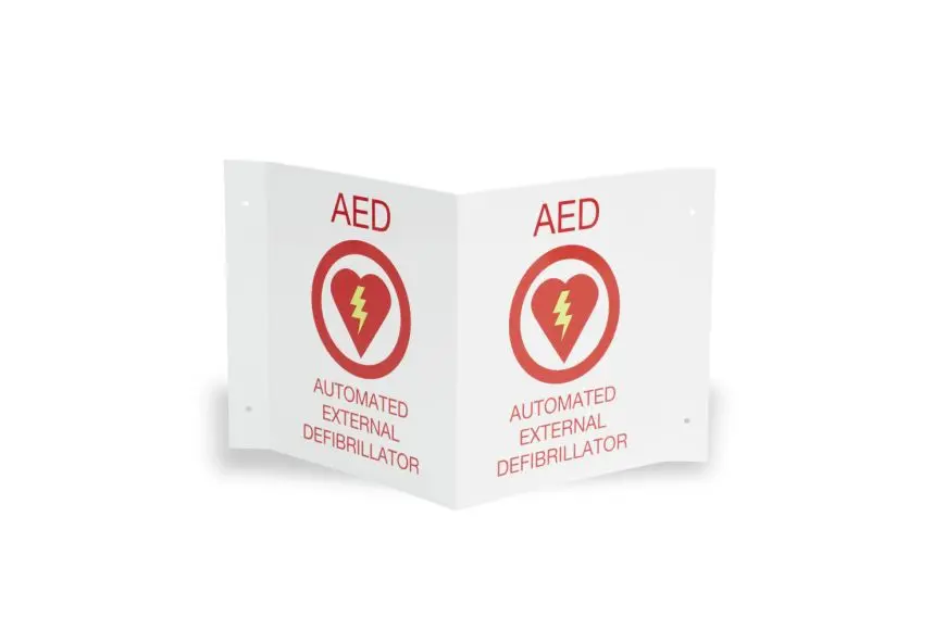 ZOLL AED Wall Sign Kit: One Flush (8000-0867) and one 3-D (8000-0868) 