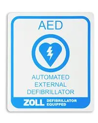 ZOLL AED Window/Wall Decal, 4" x 4 " (10cm x 10cm)  - Pack of 10