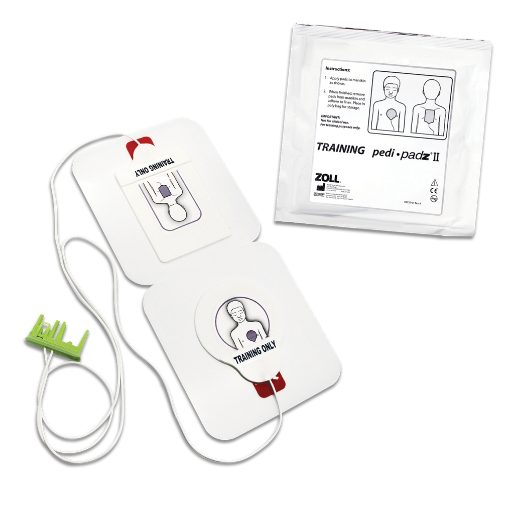 ZOLL AED Plus Trainer II, Pedi·padz II Training Electrodes, 6 pairs per case