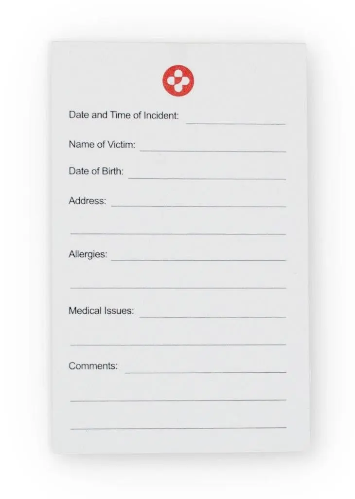 ZOLL Mobilize Trauma Kit Refill, Item MISC, Incident Notecard