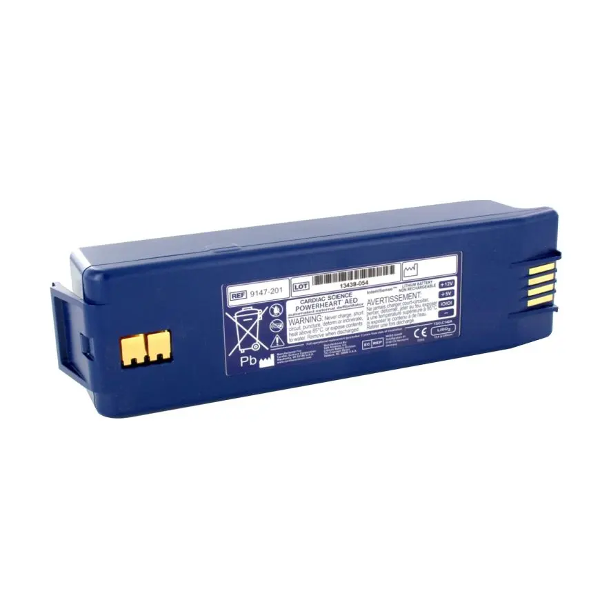 ZOLL Intelisense Battery (Blue) Powerheart G3 Elite / G3 Plus, G3 TSO / C142A Lithium, Non-Rechargeable Battery