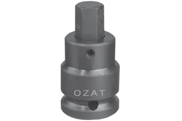 Ozat 1" Drive X 3/4" 19MM 2 PC HEX BIT SOCKET